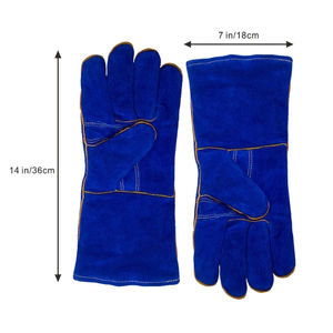 Welding <b>Gloves</b> 14 Inch Factory Direct Wholesale Heat Resistant Split Leather Safety <b>Gloves</b> for Industrial and Heavy - Product Image 2
