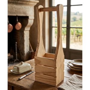 Porte-bouteille de vin en bois de qualité supérieure pour table à manger de cuisine casier à vin rustique rangement élégant pour bouteilles de vin décor de bar à la maison - Product Image 4