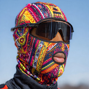 100% Polyester Balaclava Outdoor Cycling <b>Skiing</b> & Motorcycle Use Balaclava Breathable Full Face Outdoor Sublimation Balaclavas - Product Image 4