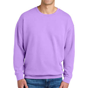 เสื้อสเวตเชิ้ตคอกลมสีม่วงสำหรับผู้ชาย ทรงปกติ ผ้าถักแบบเรียบ สวมใส่สบายๆ สำหรับฤดูใบไม้ร่วง - Product Image 1