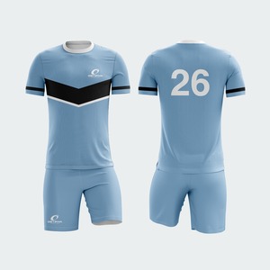 Ensemble de maillots de football personnalisés à séchage rapide, grande taille, unisexe, uniforme d'entraînement, imprimé par transfert thermique, style court, 100% coton - Product Image 2