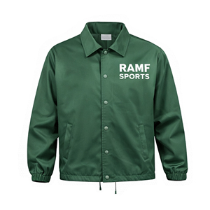Veste de coach pour homme, OEM, hiver, respirante, imperméable, surdimensionnée, décontractée, avec logo personnalisé, fermeture éclair sur le devant, taille plus - Product Image 2