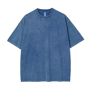 เสื้อยืดคอตตอนผู้ชายไซส์ใหญ่ สีพื้น ผ้าเจอร์ซีย์แบบซักแล้ว คอกลม แขนสั้น ทรงลำลอง - Product Image 3