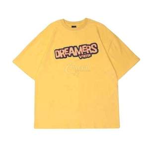 Camiseta Bordada con Parches Desgastados para Hombre, Camisetas Blancas Lisas de Algodón al por Mayor, Camiseta de Cuello Redondo - Product Image 1