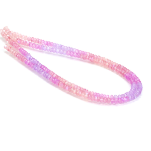 Cuentas redondas lisas de piedra lunar arcoíris natural brillante, cuentas redondas lisas de piedra lunar arcoíris rosa púrpura de 5-8 mm, joyería artesanal - Product Image 3