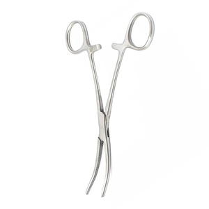 Pinces hémostatiques courbées de 8 pouces en acier inoxydable, instrument chirurgical vétérinaire de serrage pour les procédures en salle d'opération - Product Image 6