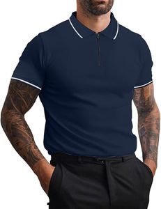 Camisas de Hombre Personalizadas de Primera Calidad, 240 Gramos, Doble Piqué, Manga Corta, Corte Regular, Color Sólido, de Secado Rápido - Product Image 6