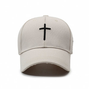Wholesale Outdoor Breathable Custom Cross Hand Embroidery Logo Fancy Unisex Sun Protection Cotton Sports Baseball Cap Common - Product Image 2