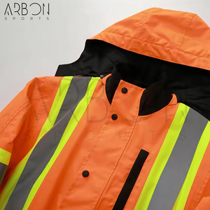 <b>Waterproof</b> Hi-Viz Dual-Tone Color Good Selling Newest Design Heavy Duty Contrast High Visibility Reflective Safety <b>Jackets</b> - Product Image 3