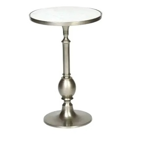 Modern <b>Round</b> Metal <b>Coffee</b> <b>Table</b> with Glass Top Contemporary Design for Living Room Decorative Center <b>Table</b> - Product Image 1