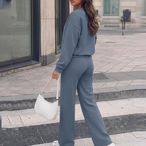 Ensemble de survêtement pour femme de qualité supérieure, doux et confortable, deux pièces, tenue décontractée pour tous les jours, les voyages, la détente et les week-ends. - Product Image 4