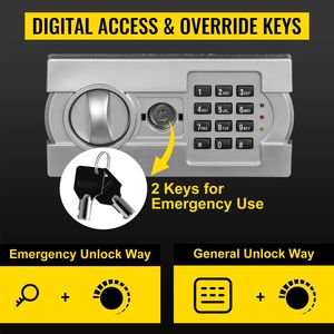 1.7 piedi cubi di deposito digitale blocco di codice elettronico sicuro in acciaio al carbonio materiale deposito Slot due chiavi di emergenza per la casa - Product Image 3