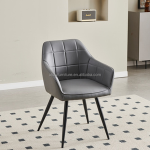 Sillas de Comedor de Lujo Grises Premium con Reposabrazos para Apartamentos, Hoteles y Restaurantes - Product Image 1