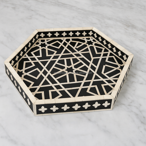 2026 Latest Wooden Tray Resin Inlaid Serving Tray for Chocolate and Eid Ramadan Commercial Tray Use In Home & Hotels - Product Image 2