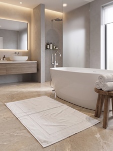 Tapis de sol de luxe 5 étoiles pour hôtel, tapis de salle de bain en coton jacquard, tapis épais absorbant l'eau pour l'entrée des toilettes - Product Image 4