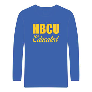 T-shirt à manches longues en coton brodé chenille, thème Sororité grecque Blue Sigma Gamma Rho (SGRho) - Éduqué(e)s aux HBCU, Divine Nine, Collegiate SGRho - Product Image 2