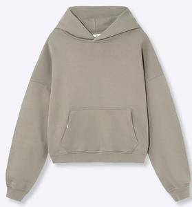 เสื้อฮู้ดดี้ผู้ชายทรงบ็อกซี่แบบซิป ยี่ห้อ Oem รุ่นวินเทจ ผ้าฟลีซขัดเงา 500 กรัม ทรงโอเวอร์ไซส์ ล้างสีแบบแอซิดวอช แบบยูนิเซ็กส์  ผ้าเรียบพื้นฐาน มีซิป - Product Image 3