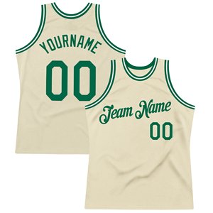 Maillot de basket-ball en mesh sublimé personnalisé, unisexe, adulte, respirant, débardeur, nom et numéro de l'équipe, vert crème - Product Image 4
