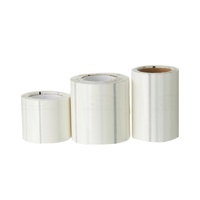 Rouleaux d'étiquettes adhésives transparentes en BOPP, imperméables, écologiques, résistantes à la chaleur, pour impression industrielle par transfert thermique de codes-barres