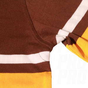 Maillot de rugby personnalisé respirant en polyester épais grande taille à manches longues avec rayures brodées, chemise de football universitaire unisexe - Product Image 5