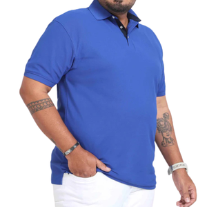 Chemise décontractée en maille respirante pour homme, taille plus, personnalisable OEM ODM, noir uni (Spandex/Coton) - Product Image 4