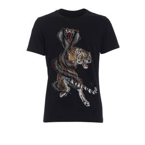 T-shirt à manches courtes col rond pour homme en coton/fibre de bambou imprimé numérique personnalisé, qualité supérieure, écologique, respirant, 240g - Product Image 4