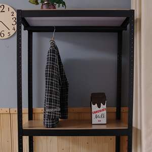 1 estantes de alambre ajustables 1 varilla para ropa resistente independiente negro ropa estante portátil armario para ropa - Product Image 2