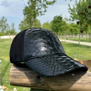 Gorra de Béisbol Unisex de Cuero con 6 Paneles, Estampado de Pitón en Relieve, Gorro de Moda Casual para Adultos, Estilo para las Cuatro Estaciones - Product Image 5