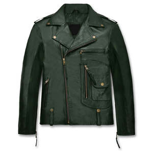 Vestes en cuir à fermeture éclair intégrale à prix de gros – Blouson d'hiver élégant en cuir véritable de qualité supérieure pour homme - Product Image 1