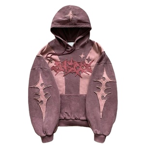 Sweat à capuche zippé d'hiver premium épais, vintage, personnalisé, brodé, 100% coton, imperméable, vente en gros, haute qualité, décontracté - Product Image 1