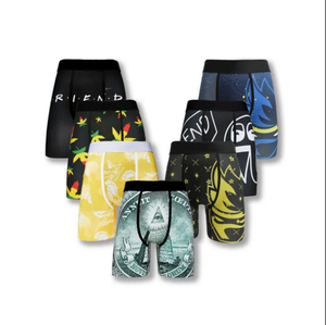 <b>Custom</b> Men's 100% Cotton <b>Boxer</b> Briefs Soft Breathable Quick Dry Mid-Rise Elastic Waistband OEM/ODM Service - Product Image 2