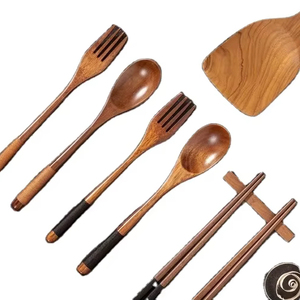 Utensilios de Madera Naturales y Sostenibles, Vajilla Segura para Alimentos, Producción Vietnamita, Venta al Por Mayor - Product Image 1