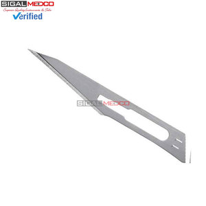 Lame de scalpel en acier au carbone stérile numéro 11, manche réutilisable, certifiée CE, pour procédures médicales, dentaires, vétérinaires et de laboratoire - Product Image 4