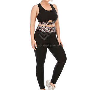 Ensemble de yoga confortable avec logo frontal pour l'entraînement en salle de sport, en tissu respirant et écologique, taille haute, 2 pièces, tenue de sport - Product Image 3