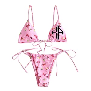 Maillots de bain pour femmes Ensembles de bikini de qualité supérieure Sublimation pour femmes Prix bon marché Couleur unie Logo personnalisé pour femmes - Product Image 1