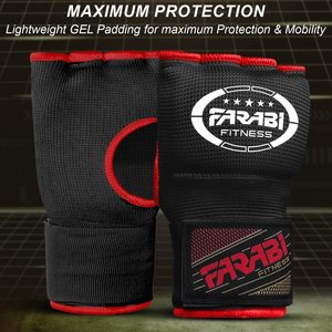 ถุงมือชกมวยแบบมีแผ่นเจลซับเหงื่อ ป้องกันรังสียูวี ยี่ห้อ Farabi Sports พร้อมสายรัดข้อมือปรับได้ ผลิตจากโพลีเอสเตอร์ แห้งเร็ว - Product Image 4