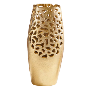 Vase à fleurs en aluminium de haute qualité avec finition polie pour la décoration de table, vase à fleurs en métal pour la décoration de table - Product Image 2