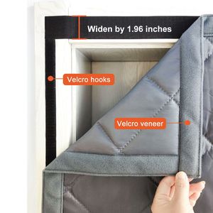 Tenda per Porta in Tessuto Oxford Spesso 36x94 Pollici, Grigia, Tipo Divisibile, Antifreddo, Insonorizzante, Antivento, Tende e Mantovane DU - Product Image 5