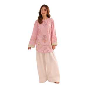 Tenue de Jardin Imprimée Tendance pour Femme – Ensemble 2 Pièces Style Ethnique Indien/Pakistanais – Toutes Saisons – Coupe Ample – Couleurs Personnalisables - Product Image 1