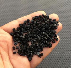 พลอยสปินเนลสีดำธรรมชาติขนาด2-4มม. 50ชิ้นอัญมณีสปินเนลสีดำแบบหยาบป้องกันอัญมณีหลวม - Product Image 5