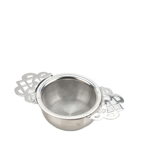 Passoire à thé à mailles fines avec double poignée en acier inoxydable, filtre à thé en vrac, accessoire de préparation de thé de qualité supérieure, durable pour la cuisine - Product Image 1