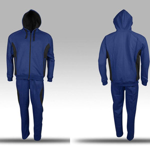 Ensemble de survêtement sportif pour homme, rouge et blanc, avec fermeture éclair intégrale, col montant et poches latérales, idéal pour l'automne - Product Image 6