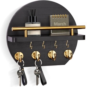 Luxury Black <b>Key</b> Holder <b>Hook</b> With Storage <b>For</b> Perfume And Fragrance Bottle Display Storage And Mail And Letter Storage - Product Image 2