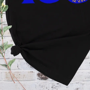 เสื้อยืด Rhoad to 100 สีขาว พิมพ์ลายกรีกแบบกำหนดเอง เสื้อยืดแขนสั้น คอกลม ลำลอง แฟชั่นฤดูร้อนสำหรับชมรมนักศึกษา - Product Image 2