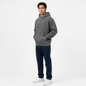 High Quality OEM <b>Plain</b> Heavyweight Fleece Logo Printed Cotton Oversize Custom Unisex <b>Hoodies</b> Mens plus size <b>Hoodies</b> for Winter - Product Image 5