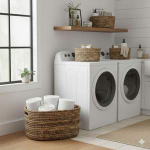 Ensemble de 3 paniers SOSIS en écorce de bananier, artisanat - Product Image 5