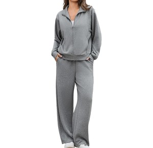 Ensemble de survêtement rayé noir et blanc pour femme, manches longues, fermeture éclair sur le devant, pantalon de jogging sportif, respirant, coupe régulière, 100 % polyester, automne - Product Image 6