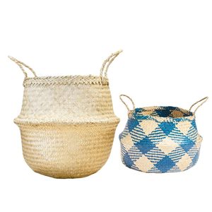 Decorative Handmade SEAGRASS BELLY <b>BASKETS</b> for Plant Pot Cover and Decor, Handmade Woven <b>Basket</b> for Modern Home Decor - Product Image 1