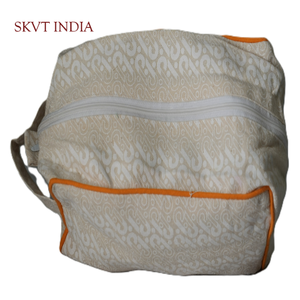 Pochette zippée de mode en gros, sac de maquillage en coton écologique imprimé avec logo personnalisé, sacs de rangement réutilisables, sacs cadeaux pour usage quotidien, faible MOQ - Product Image 4