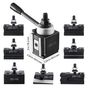 "8-Piece Metal Lathe Tool Post <b>Set</b> with <b>Wedge</b> Type Holders for Quick Tool Changes" - Product Image 4